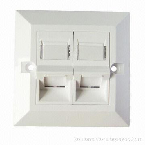 Faceplate in 86 Type and 2- Port, Made of PC or ABS Material, New products